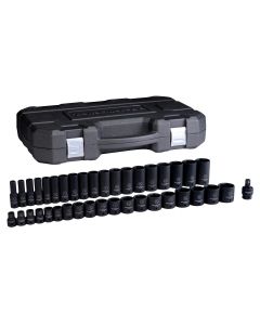 KDT84947N image(0) - GEARWRENCH 39 Piece 1/2 Inch Drive 6 Point Standard & Deep Impact SAE Socket Set