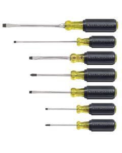 KLE85076 image(0) - Klein Tools Screwdriver Set, Slotted and Phillips, 7-Piece