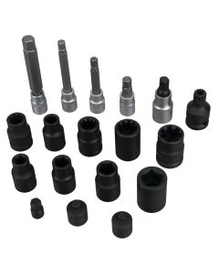 WLMW86025 image(0) - Wilmar Corp. / Performance Tool 18 Piece Brake Caliper Socket Set