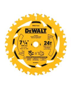 DWTDWA271424PK2 image(0) - DEWALT 7-1/4 in. 24T Circular Saw Blade 2-Pack