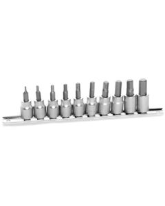 WLMW1388 image(0) - Wilmar Corp. / Performance Tool 10 Piece 3/8" Drive Met Hex Bit Socket Set