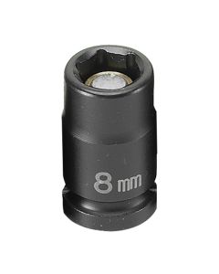 GRE908MG image(0) - Grey Pneumatic 1/4" Drive x 8mm Magnetic Standard Socket