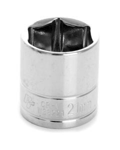 WLMW38221 image(0) - Wilmar Corp. / Performance Tool 3/8" Drive 21mm 6pt Socket