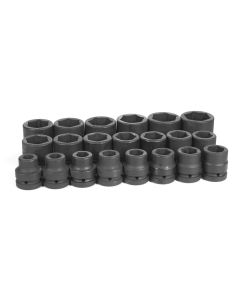 GRE9021 image(0) - Grey Pneumatic 1" Dr. 21 Piece Fractional Set 3/4" to 2"