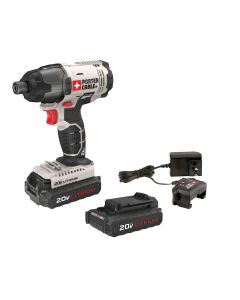 PRCPCC641LB image(0) - PORTER-CABLE 20V Max 1/4 In. Cordless Impact Driver Kit, Hex Head, Compact