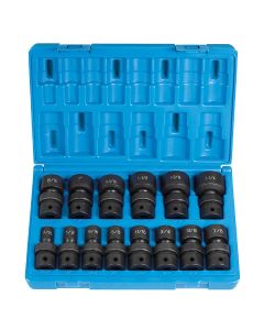GRE1714U image(0) - Grey Pneumatic 1/2" Dr. 14 Piece Standard Length Frac.UniversalSet  - 12 Point