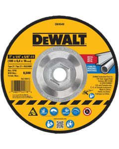 DWTDW4548 image(0) - DEWALT 7-Inch By 1/4-Inch By 5/8-Inch-11 High Performance Fast Metal Grinding Wheel