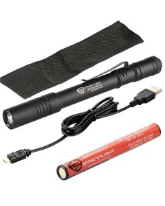 STL66134 image(0) - Streamlight Stylus Pro USB - Includes USB Cord, Nylon Holster - Black with White LED