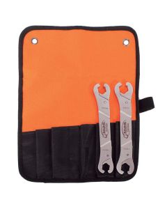 SRRRLW450 image(1) - S.U.R.&R. RLW450 Ratcheting Line Wrench Set of 2 with 6-Slot Pouch- SAE/Metric