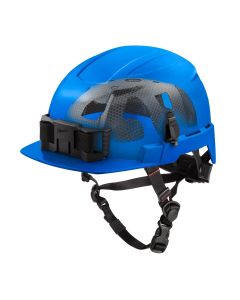 MLW48-73-1369 image(0) - Milwaukee Tool BOLT Blue Front Brim Safety Helmet with IMPACT ARMOR Liner (USA) - Type 2, Class E