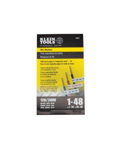 KLE56251 image(0) - Klein Tools Wire Marker Book, 120/240V 3 Phase 1-48