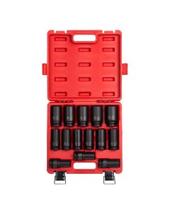 SUN4638 image(0) - SUNEX 14 Pc. 3/4" Drive Deep SAE Impact Socket Set