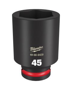 MLW49-66-6420 image(0) - Milwaukee Tool SHOCKWAVE Impact Duty 3/4"Drive 45MM Deep 6 Point Socket
