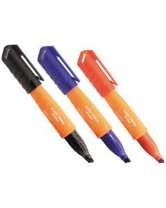 KLE861923 image(0) - Klein Tools Skribes&trade; Chisel Tip Permanent Markers, Multi-Color, 3-Piece