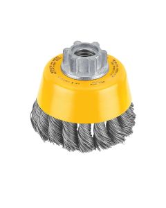 DWTDW4910 image(0) - DEWALT 3" x 5/8"-11 HP .014 Carbon Crimp Wire Cup Brush