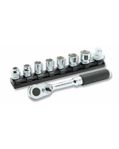 KKN3285ZE image(0) - Ko-ken USA 3285ZE 3/8 Sq. Dr. 9 Piece Z-Series 6-Point Metric Socket set  8-19mm