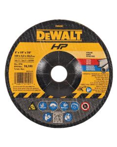 DWTDW8485 image(0) - DEWALT 6-Inch By 1/8-Inch High Performance Pipeline Grinding Wheel, 7/8-Inch Arbor