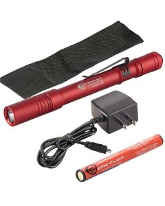 STL66136 image(0) - Streamlight Stylus Pro USB 120V AC - Includes Nylon Holster - Red with White LED