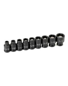 GRE9709G image(0) - Grey Pneumatic 1/4" Drive 9 Piece Magnetic Impact Socket Set