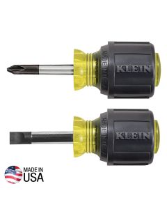 KLE85071 image(0) - Klein Tools Screwdriver Set, Stubby Slotted and Phillips, 2-Piece