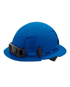 MLW48-73-1205 image(1) - Milwaukee Tool BOLT Blue Full Brim Vented Hard Hat w/4pt Ratcheting Suspension (USA) - Type 1, Class C