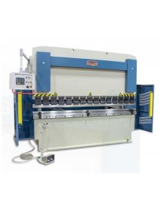 BLI1000791 image(0) - Baileigh BP-22413CNC - 220V 3 Phase 224Ton 157" 2Axis Programmable Hydraulic Press Brake. Distance Between Housings is 120"