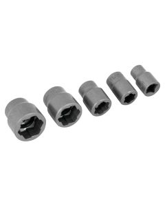 WLMW38918 image(0) - Wilmar Corp. / Performance Tool 5 Piece 3/8" Drive Bolt Extractor Set