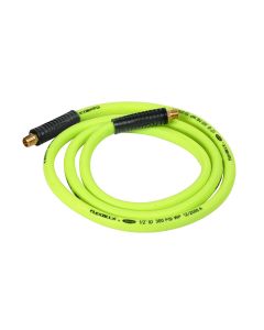LEGHFZ1208YW3S image(0) - Legacy Manufacturing Flexzilla Whip Hose with Swivel, 1/2" x 8', 3/8" MNPT Swivel x 3/8" MNPT Fittings