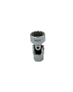 VIMDDSUJ412 image(0) - VIM Tools 1/2 Inch 12 Point Dual Drive Stubby UJ SAE Socket - 1/4 Inch X 11 mm Drive
