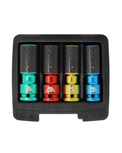 CTA4250 image(0) - CTA Manufacturing 4 Pc. Metric Lug Socket Set with Carbon Fiber Sleeves