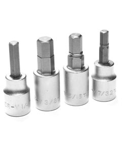 WLMW1339 image(0) - Wilmar Corp. / Performance Tool 4 Piece Brake Caliper Hex Bit Socket Set