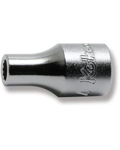 KKN2405M-4 image(0) - Ko-ken USA 2405M-4 1/4 Square Drive Socket 4 mm 12 Point Length 22 mm