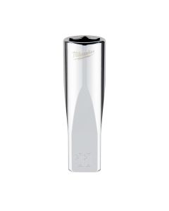 MLW45-34-9049 image(1) - Milwaukee Tool Milwaukee Tool 1/4" Drive 11mm Metric Deep Socket with FOUR FLAT Sides, 6-Point, Vanadium Steel, Chrome