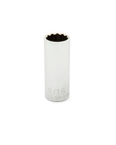 KDT80229 image(0) - GEARWRENCH 1/4 Inch Drive 12 Point Deep SAE Socket 9/16 Inch