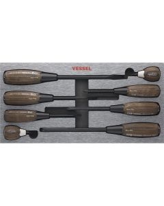 VES3308EVA image(1) - Vessel Tools Wood-Compo Non-Slip SD 8pc set in EVA