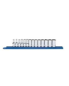 KDT80554S-06 image(0) - GEARWRENCH 14 Piece 3/8 Inch Drive 6 Point Mid Length Metric Socket Set