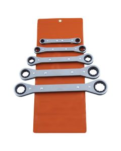 KASRB5 image(0) - Lang Tools (Kastar) RB-5 - 5-Piece SAE Flat Wrench Set - Vinyl Pouch