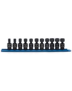 KDT84975 image(0) - GEARWRENCH 11 Piece 3/8 Inch Drive 6 Point Standard X-Core Pinless Universal Impact Metric Socket Set