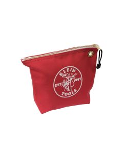 KLE5539RED image(0) - Klein Tools Zipper Bag, Canvas Tool Pouch, 10-Inch, Red