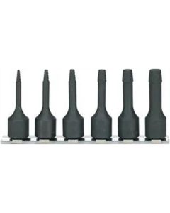 KKNRS3129-6-L60 image(0) - Ko-ken USA RS3129/6-L60 3/8 Sq. Dr. Bolt Twister set  2mm-10mm  150mm  6 pieces