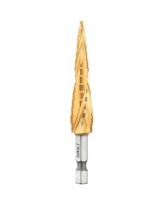 DWTDWA1783IR image(0) - DEWALT 1/8" - 1/2" IMPACT READY Titanium Nitride Coating Step Drill Bit