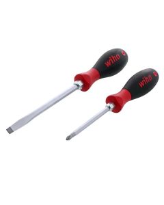 WIH53082 image(0) - Wiha Tools 2 Pc SoftFinish X Heavy Duty Slotted/Phillips Screwdriver Set