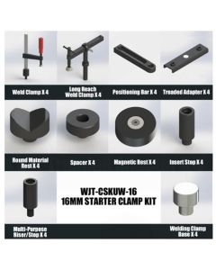 BLI1232676 image(0) - Baileigh WJT-CSKUW-16 - 40-Piece Starter Clamp Set for 16MM Tables