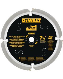 DWTDWA3193PCD image(0) - DEWALT Fiber Cement/Laminate Saw Blade, 7-1/4"