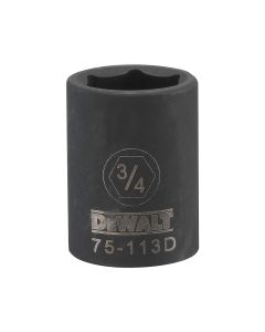 DWTDWMT75113OSP image(0) - DEWALT 6 Point 1/2" Drive Impact Socket 3/4" SAE