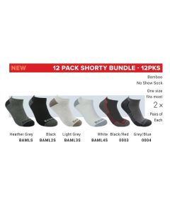 RDB12PKS image(1) - Redback Boots USA 12 pair Variety Shorty Sock Bundle