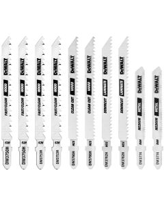 DWTDW3741C image(0) - DEWALT Jigsaw Blades Set With Case, T-Shank, 10-Piece