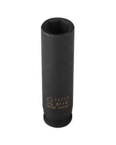 SUN811D image(0) - SUNEX SOC 11/32 1/4D IMP 6PT DP BLK