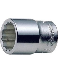 KKN3405M-14 image(0) - Ko-ken USA 3405M-14 3/8 Square Drive Socket 14 mm 12 Point Length 27 mm