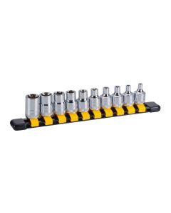 DWTDWMT75424OSP image(0) - DEWALT Dwmt 3/8Dr 10Pc SAE Ext Torx Skt St